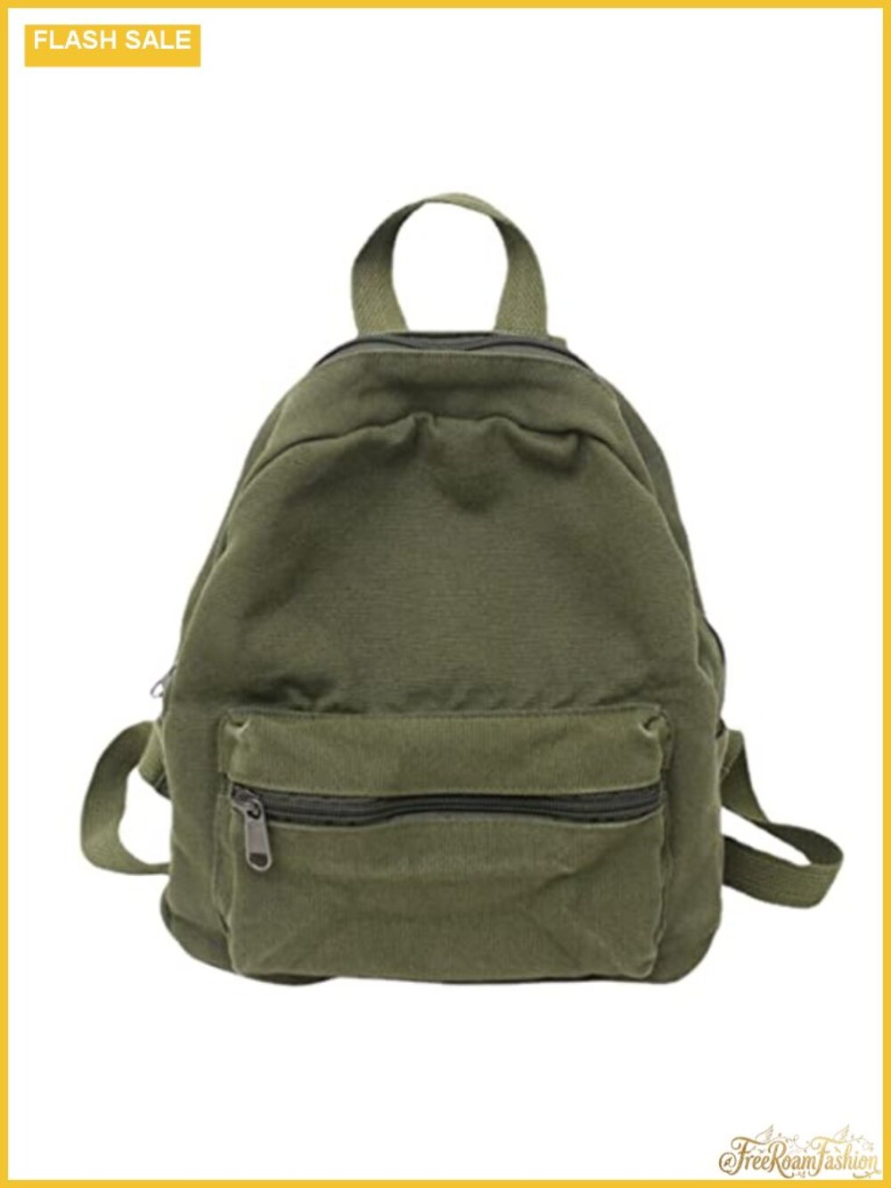 Mini Canvas Backpack Purse for Women Teens School Travel Lightweight Handbag